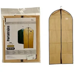 PORTA ABITI VESTITO 137X60CM BEIGE CUSTODIA TESSUTO GUARDAROBA ANTIPOLVERE ARMADIO