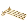 PORTA ASCIUGAMANI 4 ASTE SUPPORTO PER BAGNO DA MURO CASA DORATO ORO DGO-112