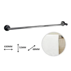 PORTA ASCIUGAMANI A PARETE FISSO ARREDO BAGNO IN ACCIAIO CON FISSAGGIO A VITI