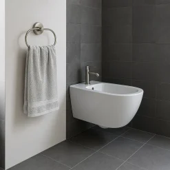 PORTA ASCIUGAMANI AD ANELLO IN ACCIAIO SATINATO ACCESSORI DA BAGNO PORTASCIUGAMANO 87910