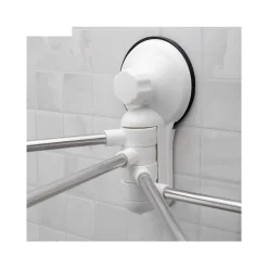 PORTA ASCIUGAMANI ASCIUGAMANO A PARETE 4 BRACCI CON ATTACCO A VENTOSA PER BAGNO