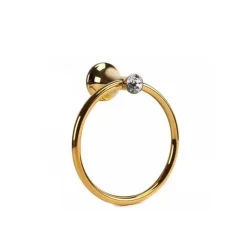 PORTA ASCIUGAMANI BAGNO PARETE ANELLO ORO DORATO SUPPORTO ARREDO BAGNO DGO-114