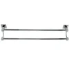 PORTA ASCIUGAMANI DOPPIO IN ACCIAIO BAGNO FISSAGGIO A PARETE 60CM SQUARE 59192