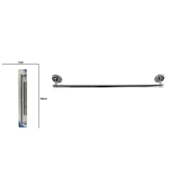 PORTA ASCIUGAMANI IN ACCIAIO A PARETE BAGNO FISSAGGIO CON VITI COLLA 40CM 69195