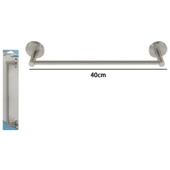 PORTA ASCIUGAMANI LUNGO DA 40 CM IN ACCIAIO SATINATO ACCESSORIO ARREDO BAGNO 87911
