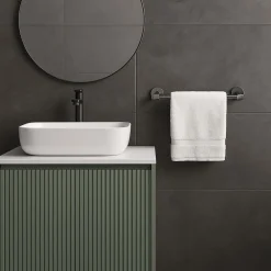 PORTA ASCIUGAMANI LUNGO DA 60 CM IN ACCIAIO CROMATO ACCESSORIO PER ARREDO DA BAGNO 87923