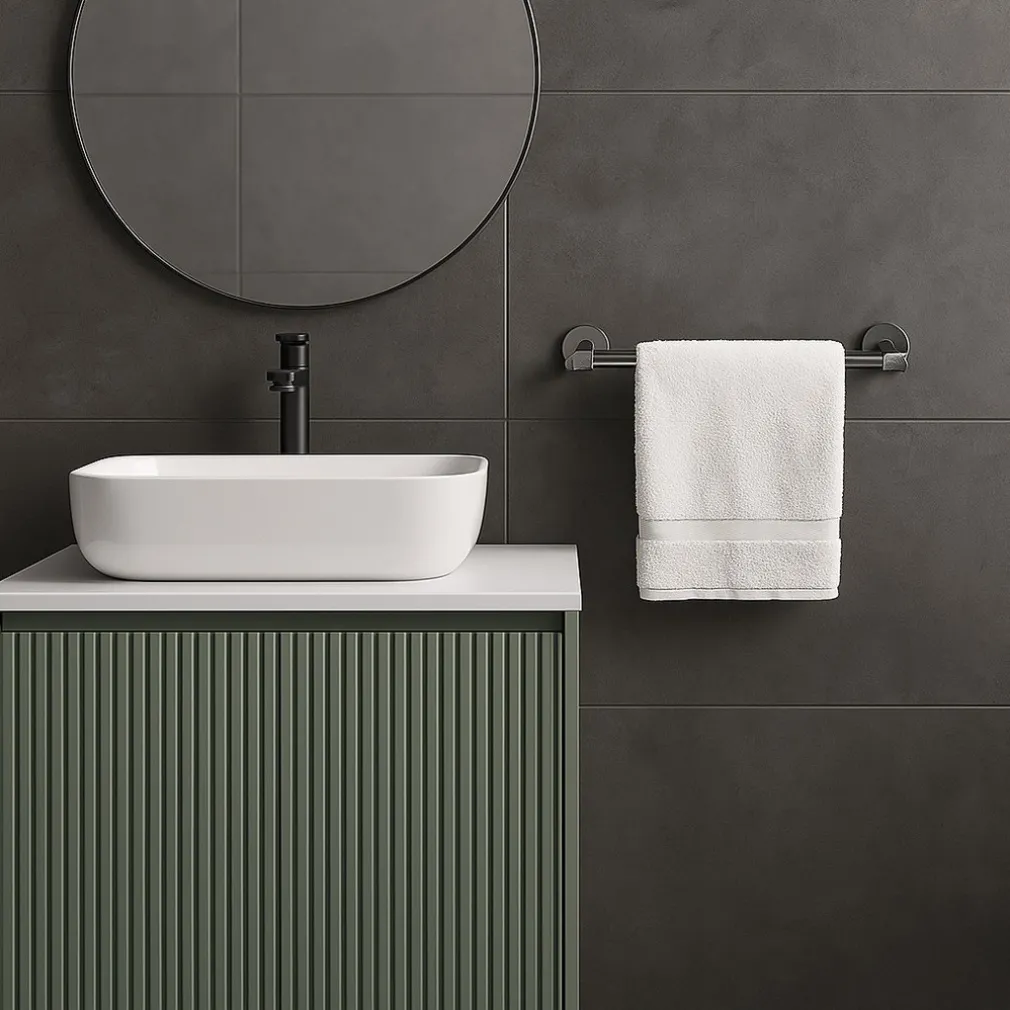 PORTA ASCIUGAMANI LUNGO DA 60 CM IN ACCIAIO CROMATO ACCESSORIO PER ARREDO DA BAGNO 87923