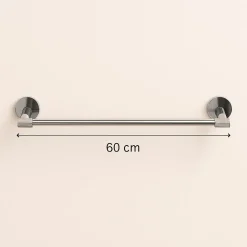 PORTA ASCIUGAMANI LUNGO DA 60 CM IN ACCIAIO CROMATO ACCESSORIO PER ARREDO DA BAGNO 87923