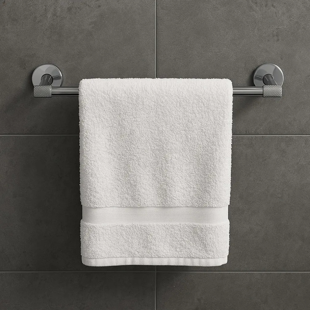 PORTA ASCIUGAMANI LUNGO DA 60 CM IN ACCIAIO CROMATO ACCESSORIO PER ARREDO DA BAGNO 87923