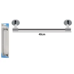 PORTA ASCIUGAMANI LUNGO DA 40 CM IN ACCIAIO CROMATO ACCESSORIO PER ARREDO DA BAGNO 87922