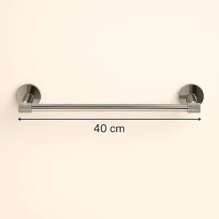 PORTA ASCIUGAMANI LUNGO DA 40 CM IN ACCIAIO CROMATO ACCESSORIO PER ARREDO DA BAGNO 87922