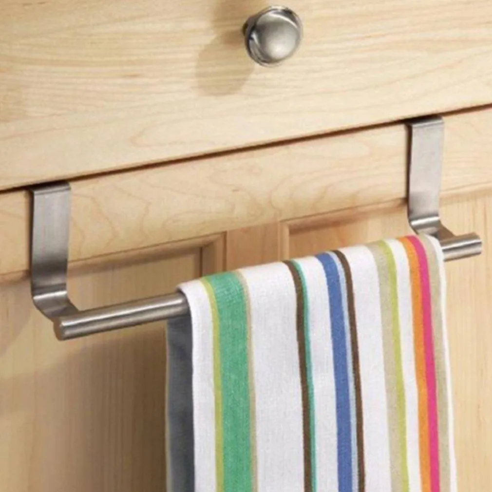 PORTA ASCIUGAMANI STROFINACCI IN ACCIAIO 23CM PER ANTE PORTE CON AGGANCIO RAPIDO