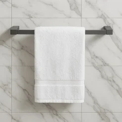 PORTA ASCIUGAMANO LUNGO 60CM A PARETE STILIZZATO ACCIAIO GRIGIO ACCESSORIO BAGNO 87944