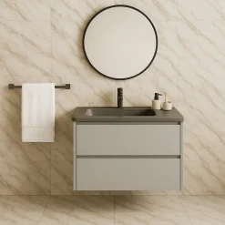 PORTA ASCIUGAMANO LUNGO 60CM A PARETE STILIZZATO ACCIAIO GRIGIO ACCESSORIO BAGNO 87944