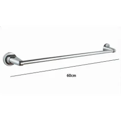 PORTA ASCIUGAMANO PORTASCIUGAMANI CROMATO 60 CM MANIGLIONE A PARETE BAGNO 79813