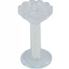 PORTA CANDELA VETRO PERLE CANDELIERE IDEA REGALO BOMBONIERA CRISTALLO 11X5.8 CM