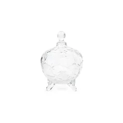 PORTA CARAMELLE BISCOTTI CONFETTI VETRO CRISTALLO CENTROTAVOLA BOMBONIERA