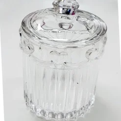 PORTA CARAMELLE WARE CRISTALLO BISCOTTI CONFETTI DOLCI VETRO 12 CM 5 COPERCHIO
