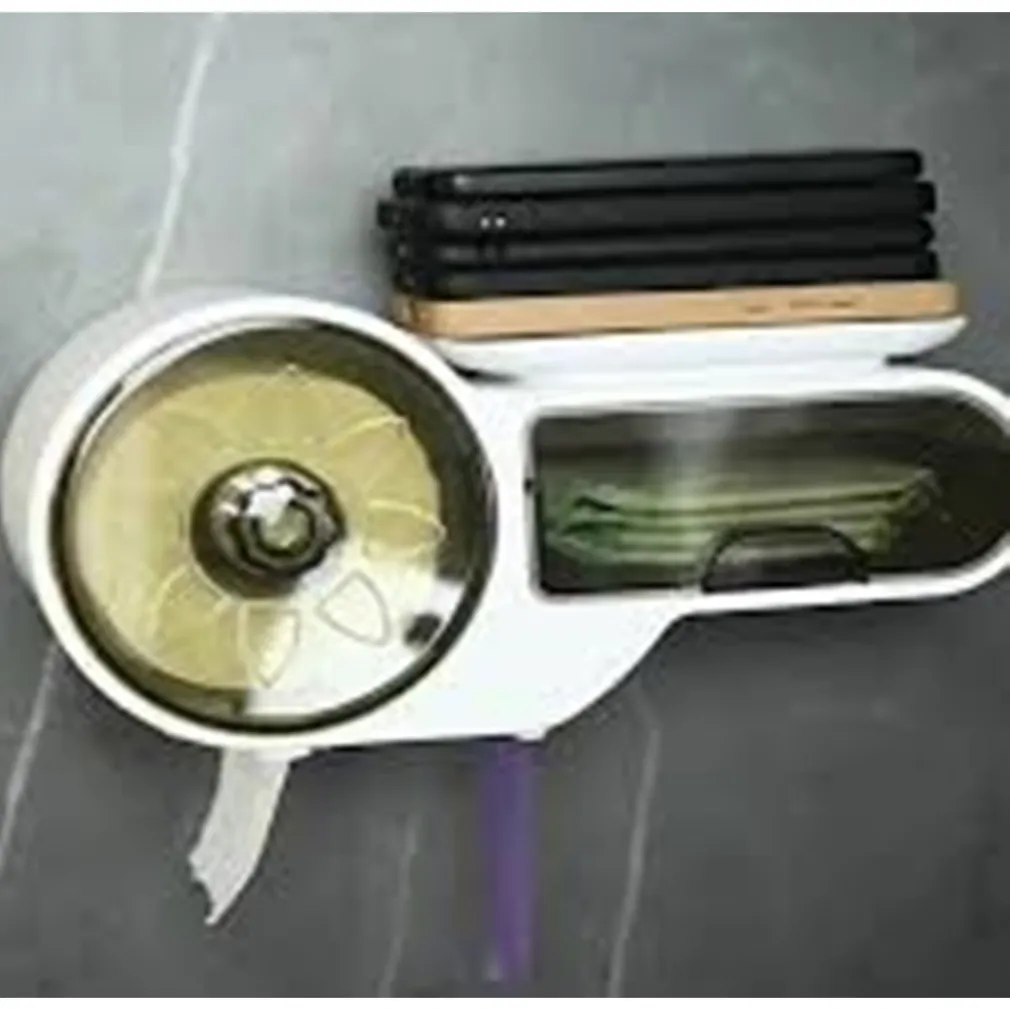 PORTA CARTA IGIENICA IMPERMEABILE DA PARETE AUTOADESIVO CON PORTAOGGETTI MENSOLA PER BAGNO