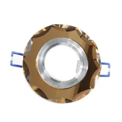 PORTA FARETTO AD INCASSO IN VETRO EFFETTO SPECCHIO SUPPORTO FARETTI GU10 P6