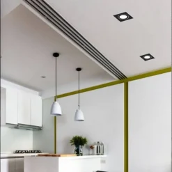 PORTA FARETTO AD INCASSO QUADRATO FARETTO ORIENTABILE CON MOLLE FORO 75 MM P20