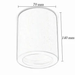 PORTA FARETTO APPLIQUE DA SOFFITTO IN GESSO VERNICIABILE CILINDRO GU10 GS-C140-T