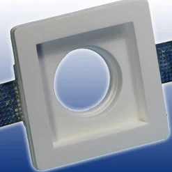 PORTA FARETTO FISSO IN GESSO AD INCASSO PER LAMPADINE GU10 LED QUADRATO 10X10 CM