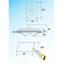 PORTA FARETTO GU10 A INCASSO IN GESSO OCCHIO OSIRIDE VERNICIABILE A SCOMPARSA CSF 150