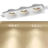PORTA FARETTO IN GESSO A SCOMPARSA 3 LED FORI DA INCASSO SOFFITTO VERNICIABILE