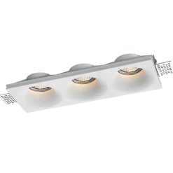 PORTA FARETTO IN GESSO A SCOMPARSA 3 LED FORI DA INCASSO SOFFITTO VERNICIABILE