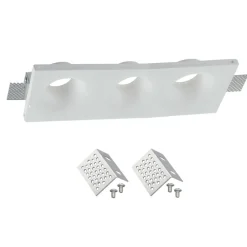 PORTA FARETTO IN GESSO A SCOMPARSA 3 LED FORI DA INCASSO SOFFITTO VERNICIABILE