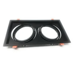 PORTA FARETTO INCASSO DOPPIO FARETTO AR111 RETTANGOLARE ORIENTABILE P-AR111-2