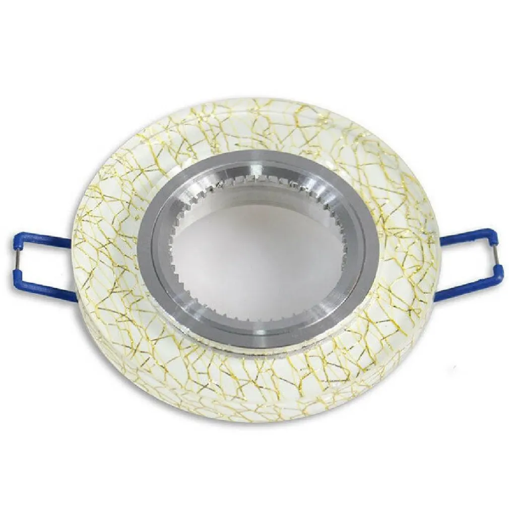 PORTA FARETTO INCASSO PER FARETTO TONDO VETRO BIANCO VENATURE ORO ARGENTO P15