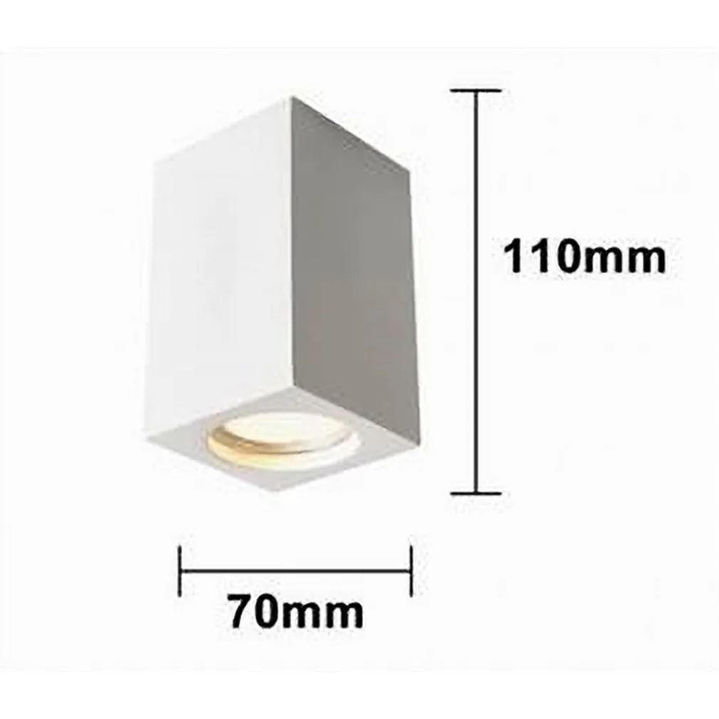 PORTA FARETTO LAMPADA DA SOFFITTO QUADRATO IN GESSO GU10 H110MM IP20 GS-C110-Q