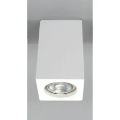 PORTA FARETTO LAMPADA DA SOFFITTO QUADRATO IN GESSO GU10 H110MM IP20 GS-C110-Q