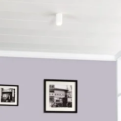 PORTA FARETTO LAMPADA SOFFITTO GU10 CILINDRO IN GESSO H90MM VERNICIABILE GS-C90-T