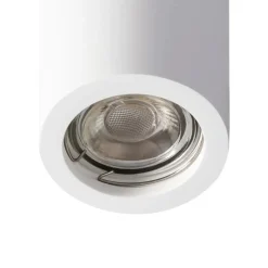 PORTA FARETTO LAMPADA SOFFITTO GU10 CILINDRO GESSO H110MM VERNICIABILE GS-C110-T
