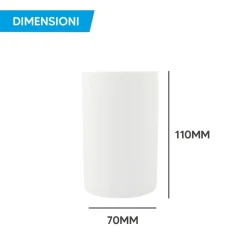 PORTA FARETTO LAMPADA SOFFITTO GU10 CILINDRO GESSO H110MM VERNICIABILE GS-C110-T