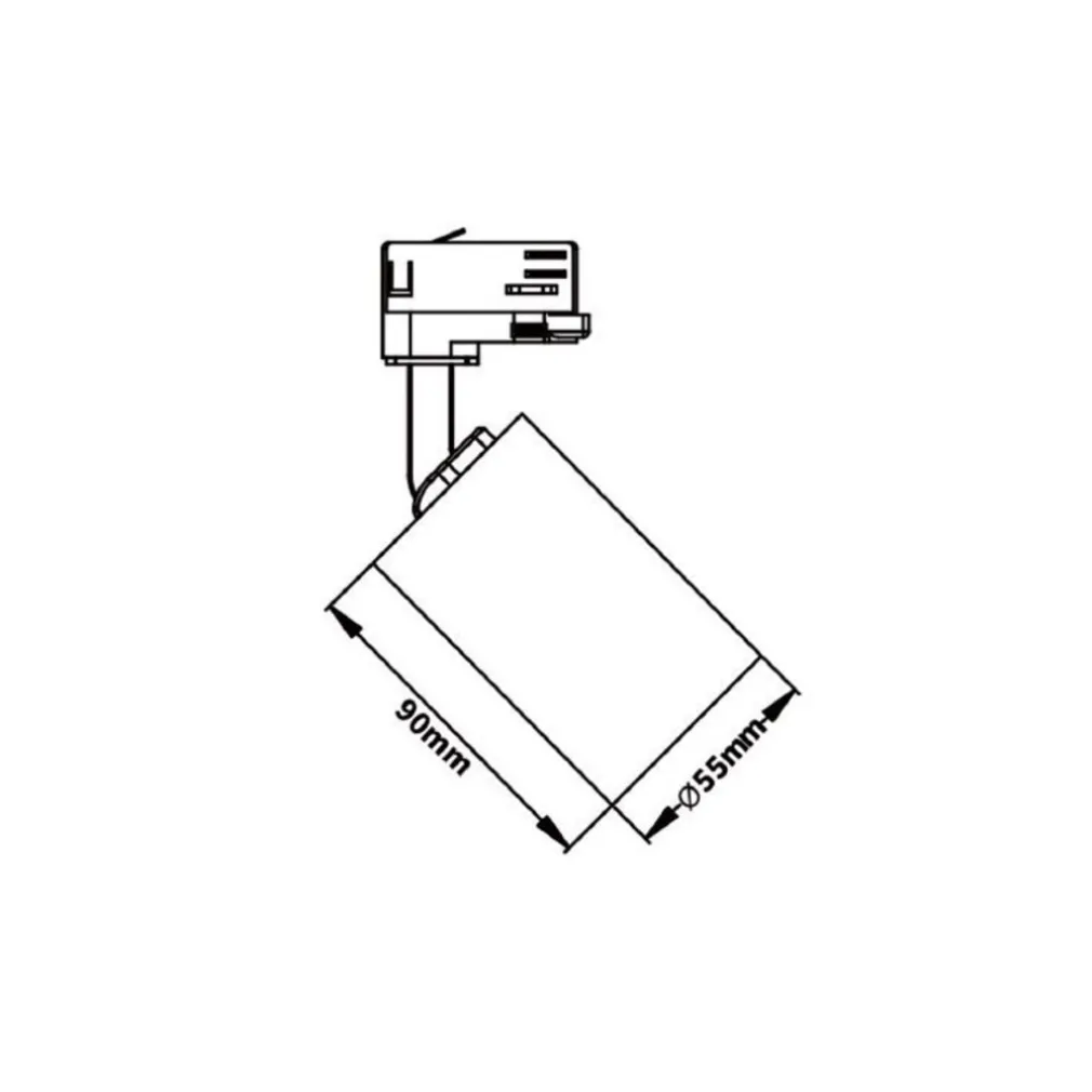 PORTA FARETTO LAMPADINA ATTACCO GU10 PER BINARIO TRIFASE ORIENTABILE FARO PROIETTORE GD18A