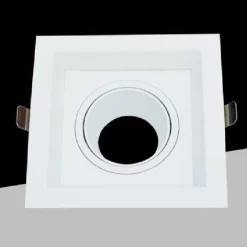 PORTA FARETTO ORIENTABILE DA INCASSO BIANCO PER LAMPADINE GU10 GU5.3 P33-GU10-B1