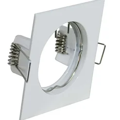 PORTA FARETTO PORTAFARETTO QUADRATO INCASSO BIANCO LAMPADA LED GU10 63MM