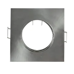 PORTA FARETTO PORTAFARETTO QUADRATO INCASSO ACCIAIO LAMPADA LED GU10