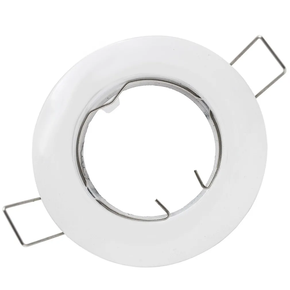 PORTA FARETTO PORTAFARETTO FISSO INCASSO LAMPADINE LAMPADA LED GU10 BIANCO 60MM