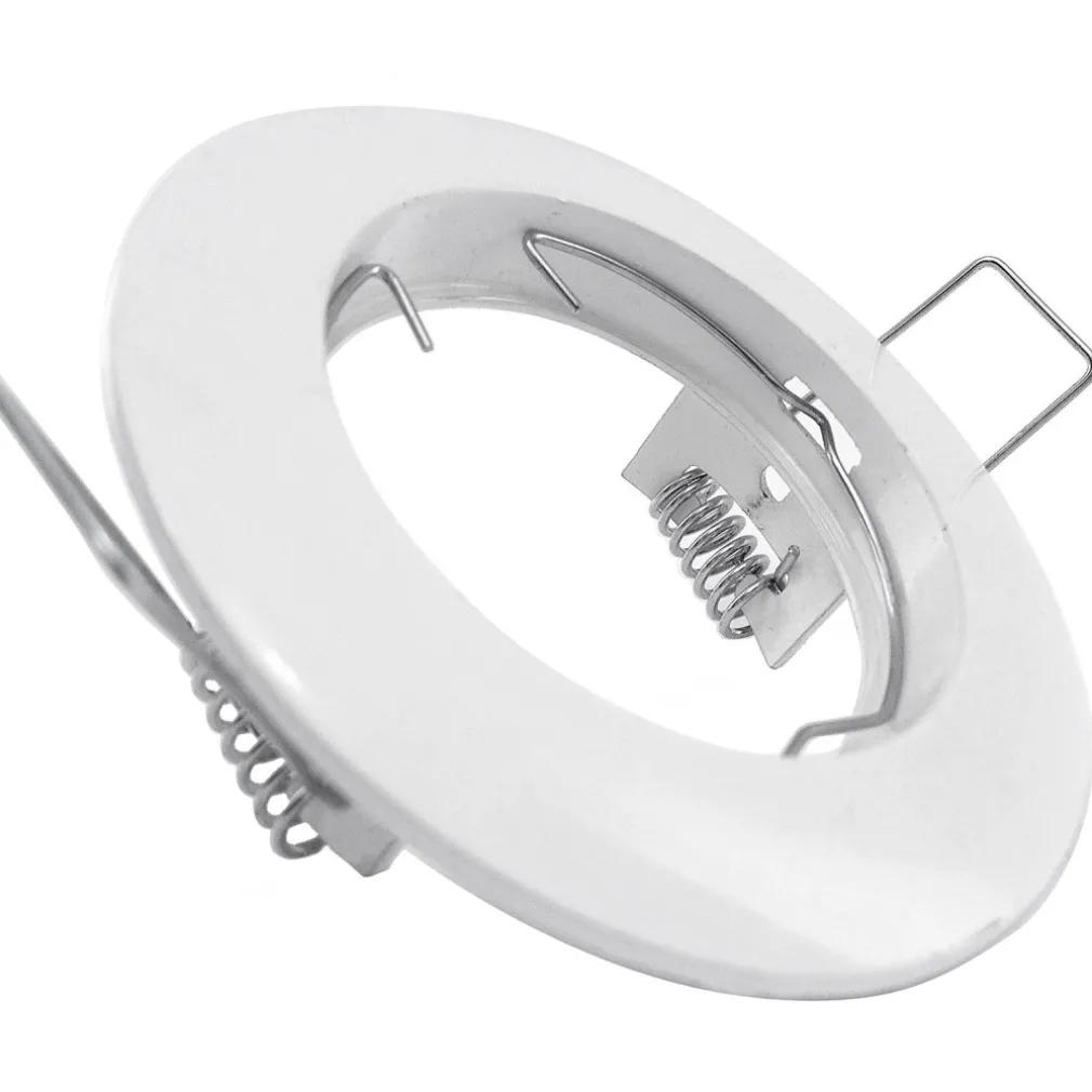 PORTA FARETTO PORTAFARETTO FISSO INCASSO LAMPADINE LAMPADA LED GU10 BIANCO 60MM