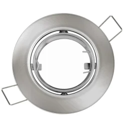 PORTA FARETTO PORTAFARETTO SUPPORTO ORIENTABILE INCASSO GU10 MR16 SATINATO