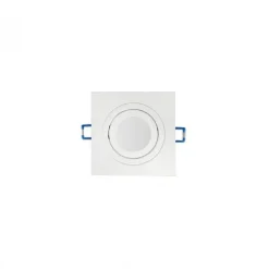 PORTA FARETTO QUADRATO BIANCO 80MM PORTAFARETTO DA INCASSO P10 ATTACCO GU10 IP20