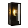 PORTA LAMPADA ESTERNO VETRO VT8517 NERO MATTO E27 IP44 RETRO ILLUMINAZIONE
