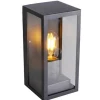 PORTA LAMPADA ESTERNO VETRO VT8517 GRIGIO MATTO E27 IP44 RETRO ILLUMINAZIONE