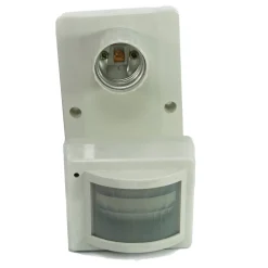 PORTA LAMPADA PORTALAMPADA LAMPADINA LUCE SENSORE DI MOVIMENTO INFRAROSSI E27