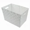 PORTA OGGETTI CESTO IN TESSUTO INTRECCIATO 38X26X25 CM CON MANIGLIE BIANCO 79037